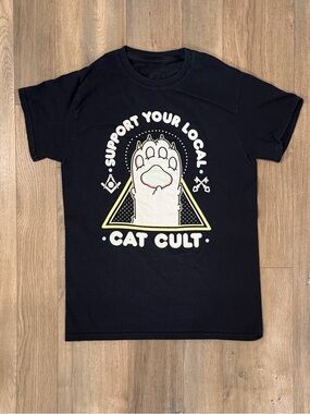 "Support Your Local" Black Cat T-Shirt